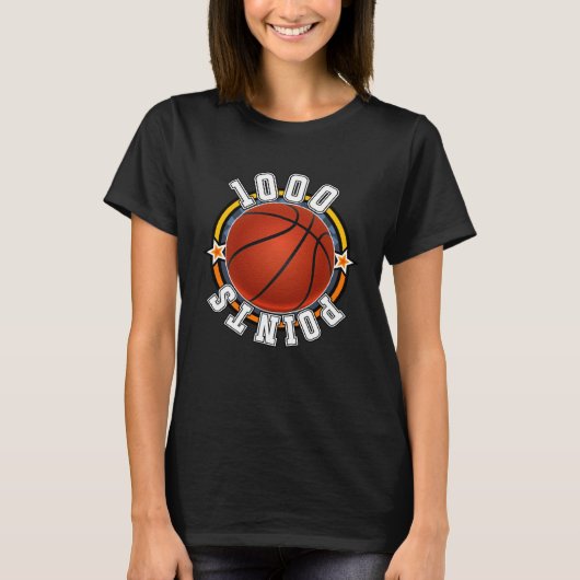 1000 Points Basketball Scorer High School Basketba T-Shirt (Vorderseite)