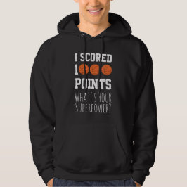 1000 Points Career Milestone  Player Basketball  Hoodie