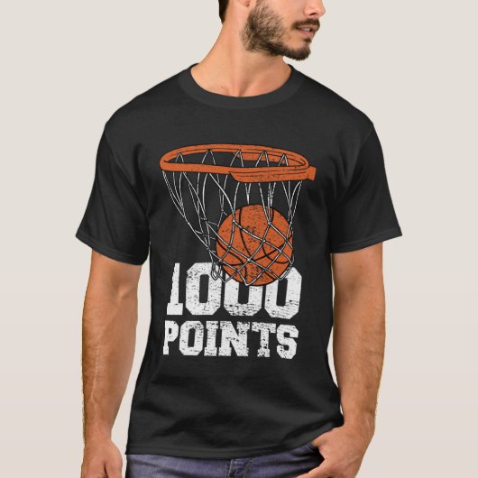 1000 Punkte Basketball Scorer High School Basketba T-Shirt (Vorderseite)
