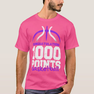 1000 Punkte Basketball Scorer High School Basketba T-Shirt