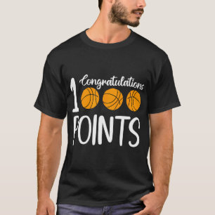 1000 Punkte Basketball Scorer High School Basketba T-Shirt