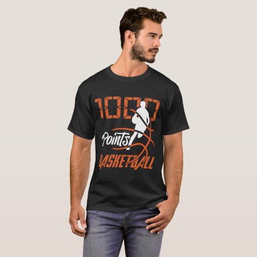 1000 Punkte Basketball Scorer High School Basketba T-Shirt (Vorne ganz)