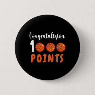 1000 Punkte Bysketbyll Hoch Schule Basketby Button