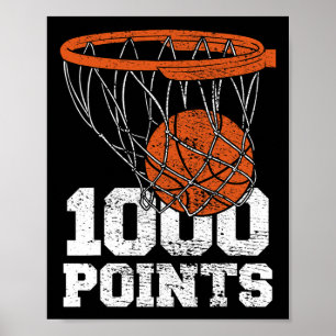 1000 Punkte Bysketbyll Hoch Schule Basketby Poster