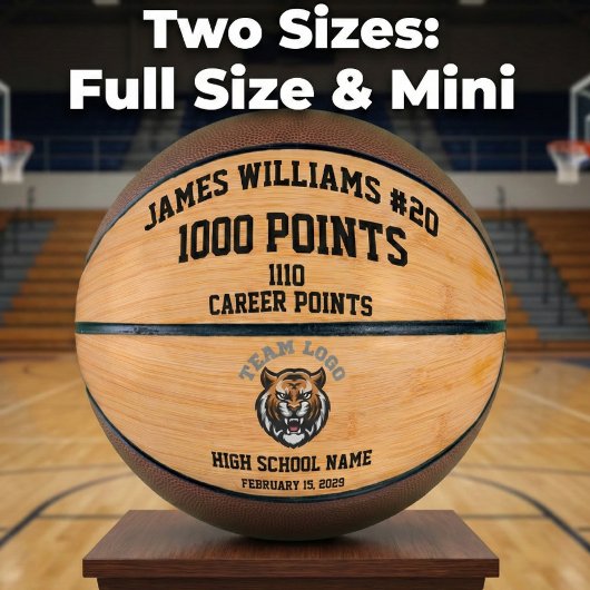 1000 Punkte Individuelle Name, Teamlogo und Jersey Basketball