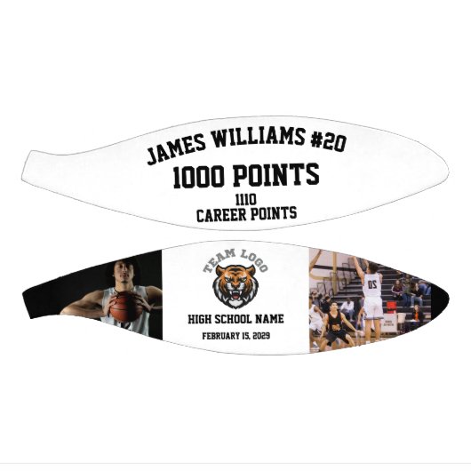 1000 Punkte Meilenstein mit benutzerdefinierten Fo Mini Basketball (Panele)