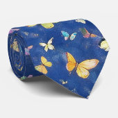 1000 Schmetterlinge Blau Krawatte (Gerollt)