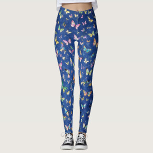 1000 Schmetterlinge Blau Leggings