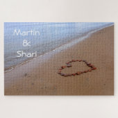 1000 Stück Red Rocks Heart am Sandy Beach Puzzle (Horizontal)