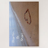 1000 Stück Red Rocks Heart am Sandy Beach Puzzle (Vertikal)