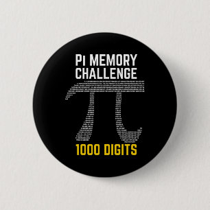 1000 Ziffern Pi-Memory-Herausforderung - i-Tag Button