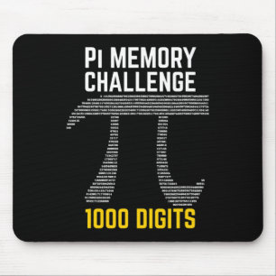 1000 Ziffern Pi-Memory-Herausforderung - i-Tag Mousepad