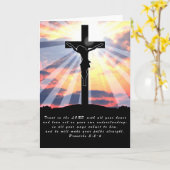 10015 Bibel-Vers-Sprichwort-3:5 - 6 Christus-Kreuz Karte (Gelbe Blume)