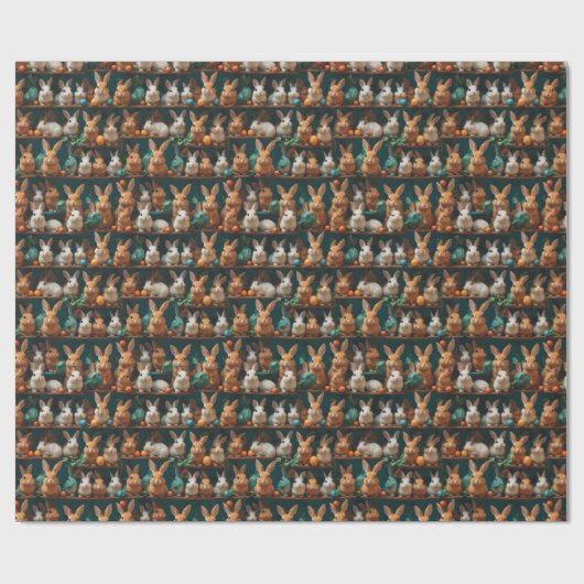 1001 Niedlich Bunnies v2 | Geschenkpapier (Flach)