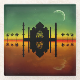 1001 Orientalische Nachtreflexion Glasuntersetzer