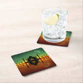 1001 Orientalische Nachtreflexion Rechteckiger Pappuntersetzer (Vor Ort)