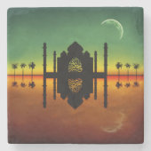 1001 Orientalische Nachtreflexion Steinuntersetzer (Vorderseite)