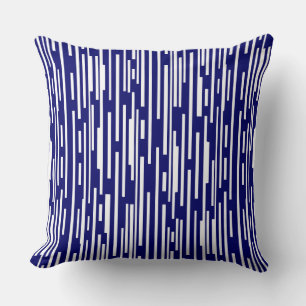 100216 - Deep Navy und White Kissen