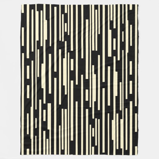 100216 - Schwarz und Creme Fleecedecke (Vorderseite)