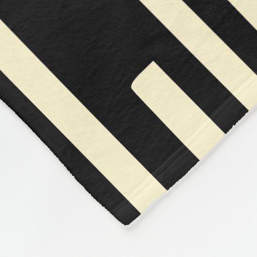 100216 - Schwarz und Creme Fleecedecke (Ecke)