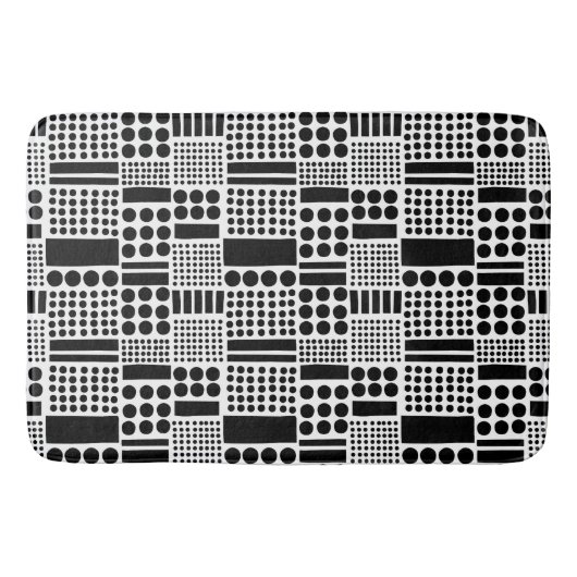 100416 - Schwarz auf Weiß Badematte (Vorderseite)