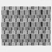 100416 - Schwarz auf Weiß Fleecedecke (Vorderseite (Horizontal))