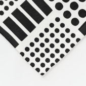 100416 - Schwarz auf Weiß Fleecedecke (Ecke)