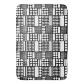 100416 - Weiß auf Schwarz Badematte (Vorderseite Vertikal)