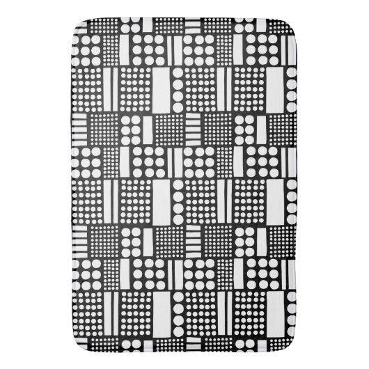 100416 - Weiß auf Schwarz Badematte (Vorderseite Vertikal)