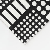 100416 - Weiß auf Schwarz Fleecedecke (Ecke)