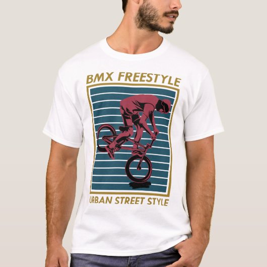 1004 BMX-Freestyle-Urban-TShirt-Design T-Shirt (Vorderseite)