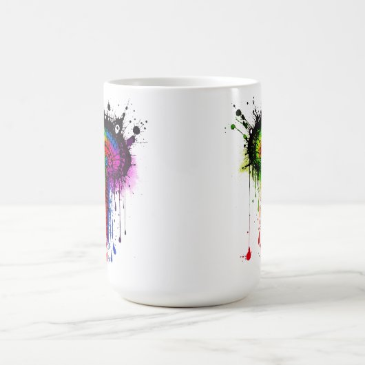1005 Groovy Rainbow Inkblot Kaffeetasse (Mittel)