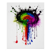 1005 Groovy Rainbow Inkblot Poster (Vorderseite)