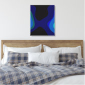 1007 Abstrakte Schwarz-Blau-Kunst Leinwanddruck (Insitu (Schlafzimmer))