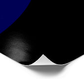 1007 Abstrakte Schwarz-Blau-Kunst Poster (Ecke)