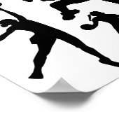 10097-netball-Silhouette-Vektor SPORTS NET BALL PE Poster (Ecke)