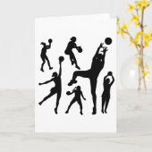 10097 Netball-Silhouettevektor-SPORT-NET BALL-PET Karte (Gelbe Blume)