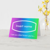 100.000.000 Sekunden Karte (personalisierte Vorder (Gelbe Blume)