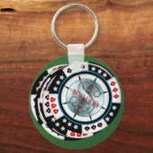 $100.000.00 Gambling Poker Chips Stapel Schlüsselanhänger (Vorderseite)