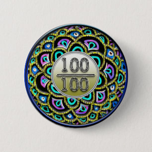 100/100 Lob-Knopf Button