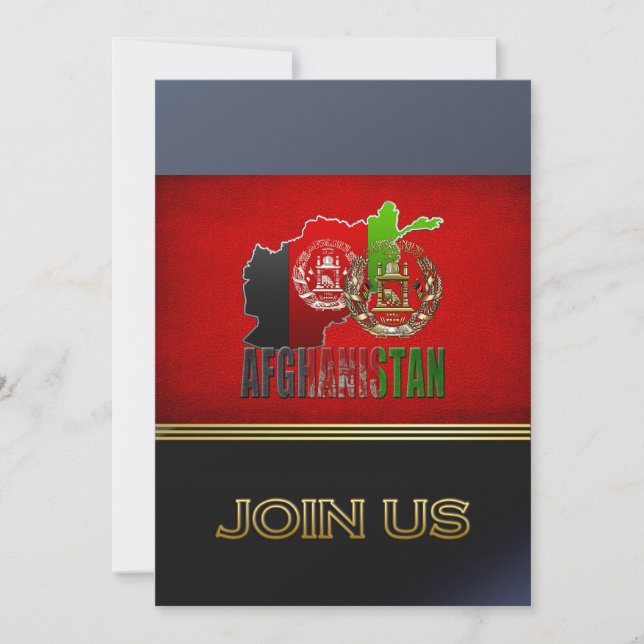 [100] Afghanistan: COA, Flag & Karte (Vorderseite)