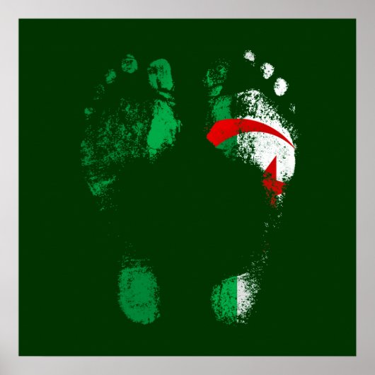 100% Algerien - Algerier auf die Sohlen meiner Füß Poster (Vorne)