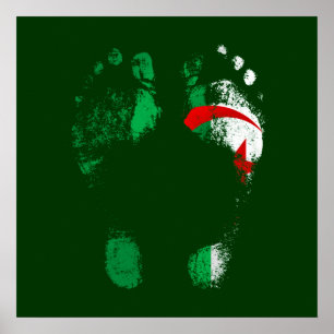 100% Algerien - Algerier zu den Sohlen meiner Füße Poster