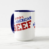 100% alle Ameican Rindfleisch-Tassen Tasse (Vorderseite Links)