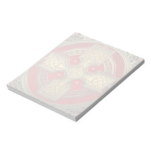 [100] Alter keltischer heiliger Goldknoten Kreuz Notizblock