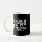100% American 0% Liberal Funny Pro Gun Owner Lover Kaffeetasse (Links)