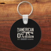 100% American 0% Liberal Funny Pro Gun Owner Lover Schlüsselanhänger (Vorderseite)