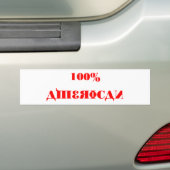 100% Amerikaner-Stoßdämpfer-Schablone Autoaufkleber (Auf Auto)