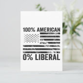 100% amerikanische 0% liberale republikanische Fla Dankeskarte (Stehend Vorderseite)