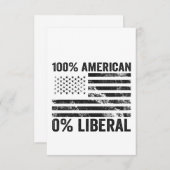 100% amerikanische 0% liberale republikanische Fla Dankeskarte (Vorne/Hinten)